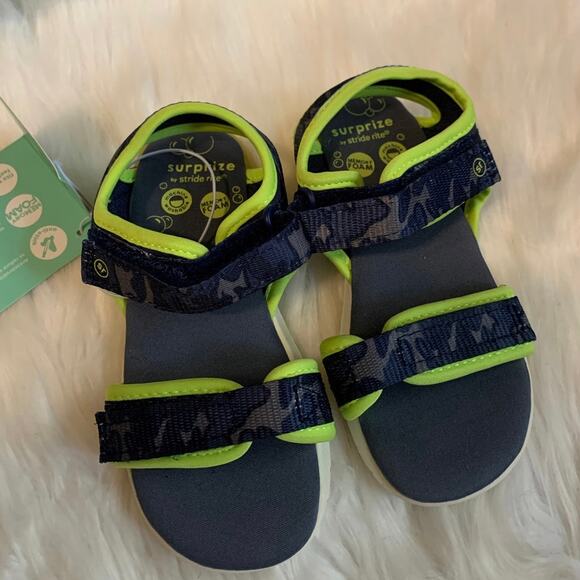 Surprize by Stride Rite New Navy & Yellow Lumos Light-Up Sandal Size 10 - Picture 4 of 7